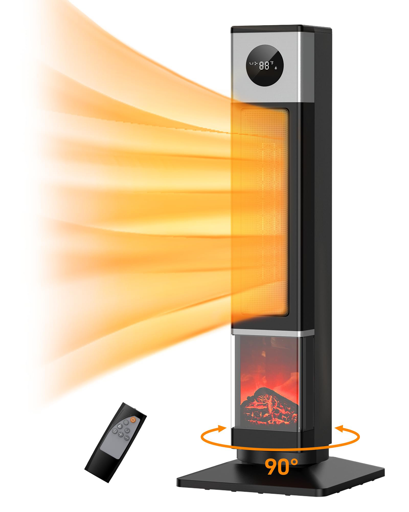 Best Ceramic Space Heater For Large Room ZACOO 33" Space Heater For Large Room, Tower Heater For Indoor Use